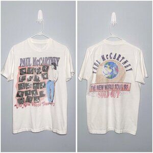 Vintage Paul Mccartney The New World Tour 93 T Shirt